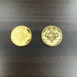 記念メダル 古銭 干支 未 平成三年 ヤ111の画像3