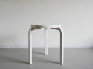 スツール60 ② アルヴァ・アアルト アルテック 3本脚 ホワイト ラッカー 白 artek Alvar Aalto stool60