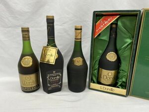 E014 古酒 未開栓 ４点セット LDorvile VSOP ナポレオン ブランデー 700ml 40度 old Napoleon コーテル お酒