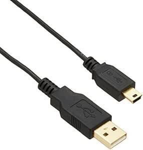 バッファロー BUFFALO USB2.0ケーブル (A to miniB) カメラ用 スリムタイプ ブラック 1m BSUAMN