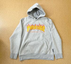 90s THRASHER スウェットパーカ ファイヤーパターン スラッシャー 90年代 オールド ビンテージ USA 80s powell santacruz zorlac dogtown 