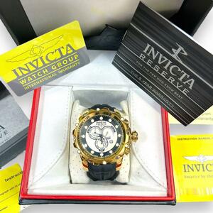 高級 定価26万 インビクタ ヴェノム 腕時計 ゴールド クロノグラフ