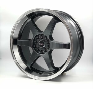 CLEAVE RACING 104 18x8.5J +33 10H-100/114.3 ガンメタ/マシンド 2本セット シルビア マークX 86 BRZ チェイサー