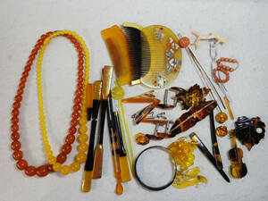 2*..* tortoise shell etc. ornamental hairpin * comb * necklace etc. accessory summarize 