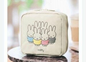 steady6月号付録 miffy　ガバッと開くスクエアポーチ