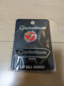 新品 TaylorMade/テーラーメイド キャップボールマーカー TB666 ネイビー/レッド　クリックポスト