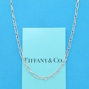 【送料無料】極希少 美品 Tiffany&Co. ティファニー エリプス リンク ミディアム シルバー ネックレス チェーン SV925 51cm RP71