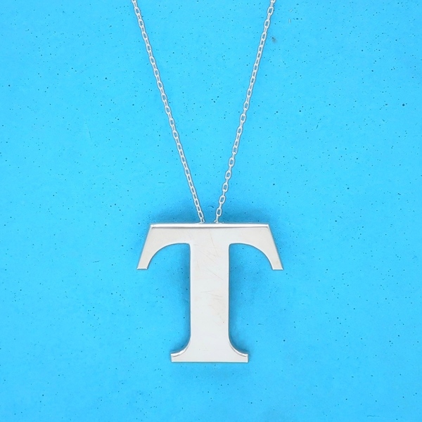 【送料無料】Tiffany&Co. ティファニー ラージ T ロゴ シルバー ネックレス SV925 アルファベット イニシャル RP73
