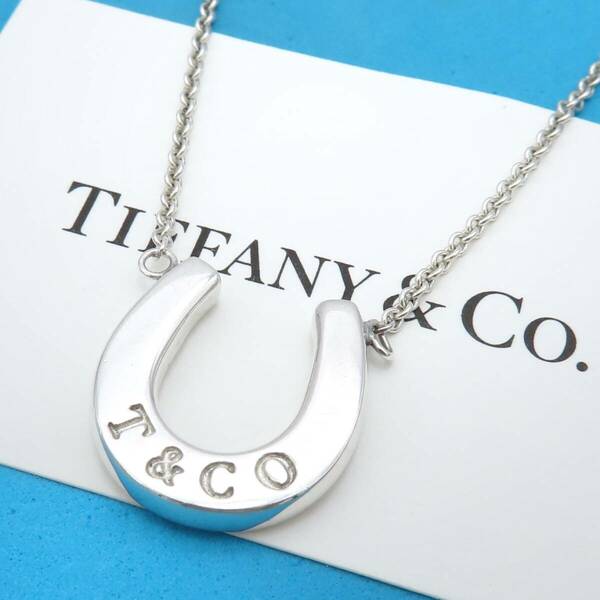 【送料無料】 美品 Tiffany&Co. ティファニー ホースシュー シルバー ネックレス SV925 馬蹄 T&CO ロゴ HI17