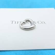 【送料無料】 未使用 Tiffany&Co. ティファニー プラチナ オープン ハート ネックレス トップ PT950 HI32_画像3