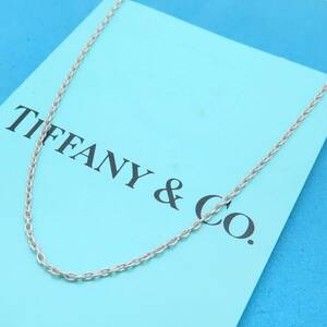 【送料無料】 美品 Tiffany&Co. ティファニー ミディアム シルバー ネックレス チェーン 45cm SV925 RPH2