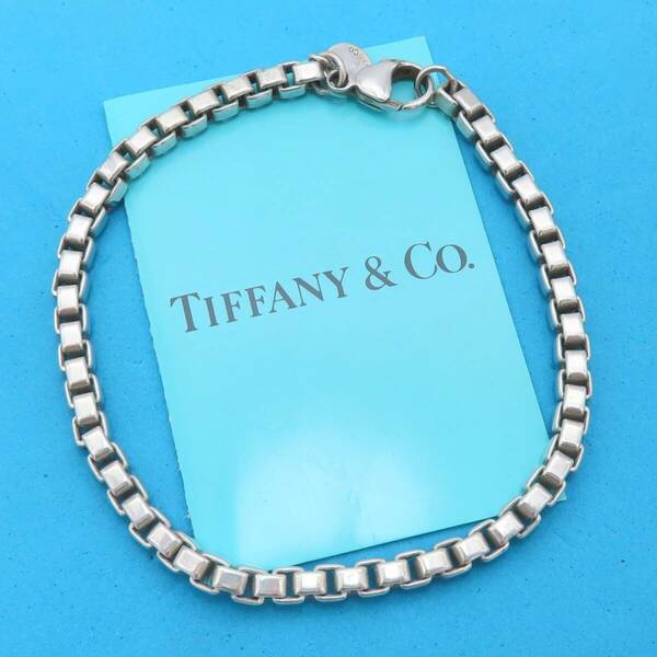 【送料無料】 美品 Tiffany&Co. ヴィンテージ ティファニー ベネチアン シルバー ブレスレット AG925 SV RPH6