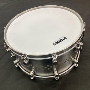 VK DRUMS (Van Kleef Custom Drums) 14x7 1.5mm Stainless Steel Central Lattice Cut Snare