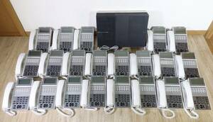 [ гарантия иметь ]NTT αNXⅡ. оборудование NX2M-ME-(E1) + телефонный аппарат NX2-(18)STEL-(1)(W) 21 шт. комплект контрольный номер 5940