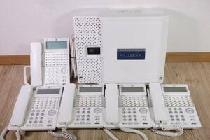 【保証有 キレイめ】SAXA サクサ PLATIAⅡ 主装置 PT1000Ⅱstd (基盤 1BRI-01A 付属)＋電話機 TD820(W) 管理番号2446