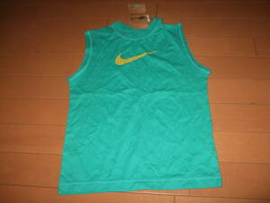 新品タグ付送料込即決☆NIKE　ノースリーブボーイズTシャツ☆グリーン　120