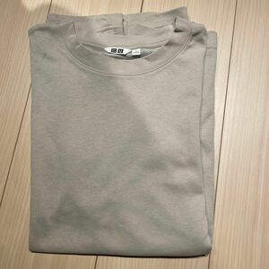 【美品】ユニクロ　エアリズムコットンオーバーサイズTシャツ(5分袖) Lサイズ