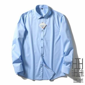 42/2XL ライトブルー シャツ メンズ メンズシャツ メンズ 長袖シャツ シャツ ワイシャツ 白シャツ 形態安定