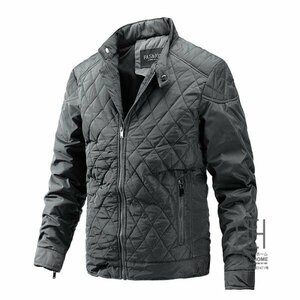 XXL グレー 中綿コート メンズ キルティングコート 大きいサイズ 中綿ジャケット 防寒着 コート 暖かい 冬 ワークマン