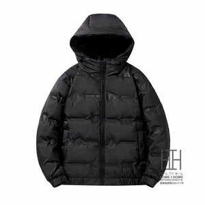 4XL ブラック ダウンジャケット メンズ フード 軽量 ダウンコート メンズジャケット ジャンパー ブルゾン キルティング 防寒着 暖かい 保温