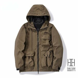 XL コーヒー マウンテンパーカー メンズ 裏ボア 登山服 3way ボアライナー付き 取り外し可能 フリースジャケット 防風 撥水 防寒 おしゃれ