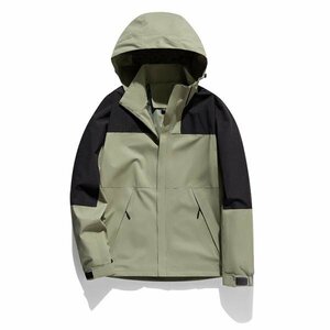 L 抹茶 マウンテンパーカー メンズ レディース 登山服 防風 フード脱着可 50代 40代 迷彩 大きいサイズ マウンテンライトジャケット