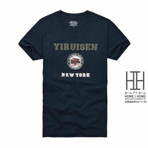 M 68058 tシャツ メンズ カットソー メンズ アメカジ 半袖 ロゴt 刺繍入り プリント 100%コットン おしゃれ 丸首