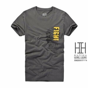 XXL 6846 tシャツ メンズ 半袖 ワッペン刺繍入り カットソー ロゴ おしゃれ 英文字プリント アメカジ 丸首 トップス スポーツ