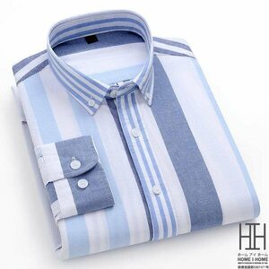 3XL/43 2220 シャツ メンズ 長袖シャツ カジュアルシャツ ボタンダウンシャツ オックスフォードシャツ ビジネス