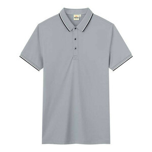 XL グレー ポロシャツ メンズ ユニセックス レディース 半袖 ライン入り ゴルフ かわいい おしゃれ 綿 100％ 男女兼用 涼しい