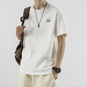 XL ホワイト バックプリントTシャツ 半袖 文字 ワンポイント 大きいサイズ カジュアル ストリート ユニセックス