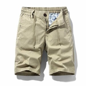 28 khaki shorts men's rubber stop relax work pants . minute height short pants military handsome casual pants 