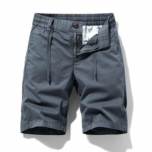 28 gray shorts men's rubber stop relax work pants . minute height short pants military handsome casual pants 