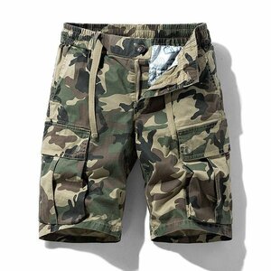 28 khaki work pants half cargo pants men's camouflage -ju camouflage shorts military handsome rubber stop standard summer 