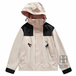 4XL ピンク マウンテンパーカー メンズ レディース 登山服 防風 撥水 フード脱着可 迷彩 大きいサイズ