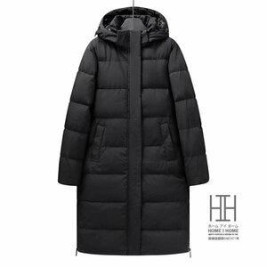 S black down jacket men's long large size down light weight warm snowsuit water-repellent hood outer coat winter stylish 