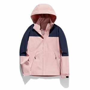 4XL ピンク マウンテンパーカー メンズ レディース 登山服 防風 フード脱着可 50代 40代 迷彩 大きいサイズ マウンテンライトジャケット