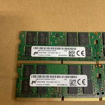 エ100 Micron ノートPCメモリ 16GB 2Rx8 PC4-2400T 4枚　　動作確認品_画像2