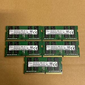 o1 SKhynix Note PC memory 16GB 2Rx8 PC4-2666V 5 sheets operation verification goods 