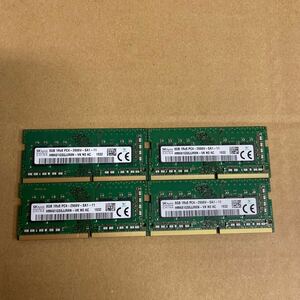 オ15 SKhynix ノートPCメモリ 8GB 1Rx8 PC4-2666V 4枚