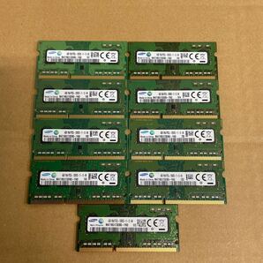 オ33 SAMSUNG ノートPCメモリ 4GB 1Rx8 PC3L-12800S 9枚の画像1