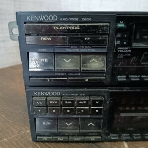 C17 KENWOOD KXC-7508 KTC-7408 セット カセットデッキ グラフィックイコライザー 当時物 ケンウッド ジャンクの画像3