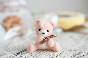  pad ... do *sweet cocoa hand made wool felt * teddy bear /../ fake sweets / pad sweets / roll cake /bo-ro