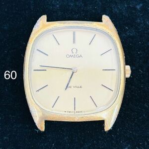 5SC062【稼働品】OMEGA オメガ DEVILLE 腕時計 本体のみ クォーツ 手巻き メンズ 中古 現状品