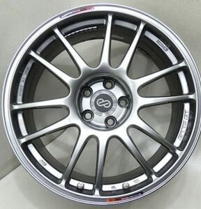  ●【歪み無し!!】 ENKEI エンケイ GTC01 17インチ 8J +35 PCD 100 5H 57.1φ ハブリング レガシィ インプレッサ BRZ 86 プリウス 棚S-5★