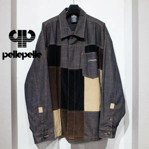 XL / PELLE PELLE DENIM CO. MARC BUCHANAN マークブキャナン ペレペレ パッチワーク デニムジャケット ジージャン HIPHOP オーバーサイズ