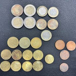#499~ евро монета . суммировать 2 евро 1 евро 50 цент 20 цент 10 цент за границей монета зарубежный монета монета 