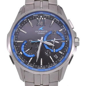  Casio CASIO OCW-S3400-1AJF Oceanus man ta titanium solar radio wave men's written guarantee attaching .J#131565