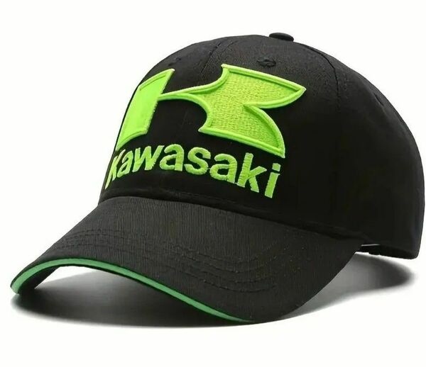 KAWASAKI キャップ　フリーサイズ　黒　ブラック　未開封品