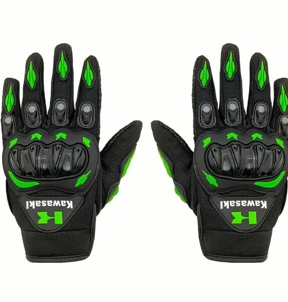 本日限定値下げ　早い物勝ち　Kawasaki バイクグローブ 黒系　ブラック　サイズL 未開封品　日曜に価格戻します